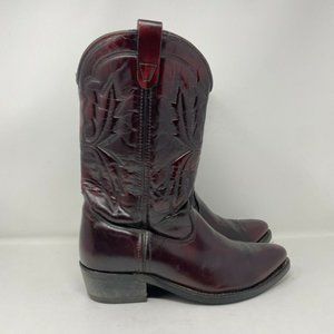 Double H Womens Burgundy Cowboy Western Boots 10